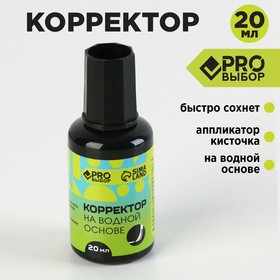 Корректор с кисточкой на водной основе, 20 мл PROвыбор «Градиент», цена за 1 шт 9603508