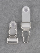 Застёжка для чулок, металлическая, 12 мм, 4 шт., прозрачная - Фото 3