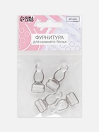 Застёжка для чулок, металлическая, 12 мм, 4 шт., прозрачная - Фото 6