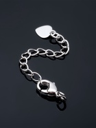 Замок карабин родированный 10 мм, «Сердечко», с удлинителем 4.5 см, цвет серебро - Фото 4