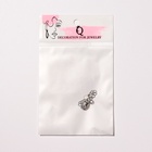 Замок карабин родированный 10 мм, «Сердечко», с удлинителем 4.5 см, цвет серебро - Фото 3