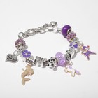 Набор для создания браслетов "Подарок для девочек" в шкатулке круг, 66 предметов, цветной - Фото 3