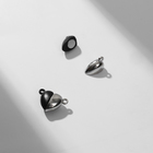 Замок магнитный «Сердечко» (набор 2 шт.), серебристо-чёрный - Фото 2