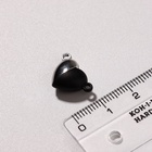 Замок магнитный «Сердечко» (набор 2 шт.), серебристо-чёрный - Фото 3