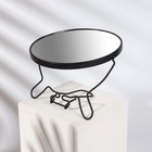 Зеркало настольное - подвесное, двустороннее, с увеличением х2, d зеркальной поверхности 16.2 см, чёрное - Фото 3