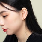 Серьги кольца объёмные XUPING, d=1.1 см, цвет золото - Фото 4