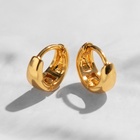 Серьги кольца объёмные XUPING, d=1.1 см, цвет золото - Фото 2