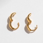 Серьги кольца объёмные XUPING, d=1.1 см, цвет золото - Фото 3