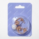 Серьги с жемчугом XUPING модерн, цвет белый в золоте - Фото 7