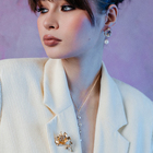 Серьги с жемчугом XUPING модерн, цвет белый в золоте - Фото 2