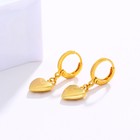 Серьги конго XUPING «Сердце», металл, цвет золото - Фото 4