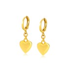 Серьги конго XUPING «Сердце», металл, цвет золото - Фото 5