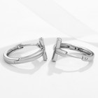 Серьги-кольца XUPING крест, цвет серебро - фото 7692460