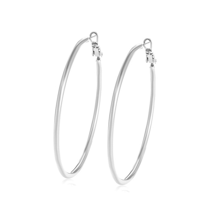 

Серьги-кольца XUPING классика, d=5 см, цвет серебро