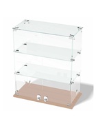 Витрина настольная, 2 полки, 600×300×700 мм, ЛДСП, стекло, цвет дуб сонома  (артикул 10120587)  большой выбор товаров оптом и в розницу по низким ценам с доставкой