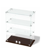 Витрина настольная, 2 полки, 600×300×700 мм, ЛДСП, стекло, цвет венге 10120588