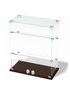 Витрина настольная, 2 наклонные полки, 600×300×700 мм, ЛДСП, стекло, цвет венге 10120593