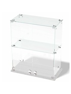 Витрина настольная, 1 полка, 600×300×700 мм, ЛДСП, стекло, белая  (артикул 10120595)  большой выбор товаров оптом и в розницу по низким ценам с доставкой