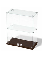 Витрина настольная, 1 полка, 600×300×700 мм, ЛДСП, стекло, цвет венге 10120597