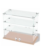 Витрина настольная, 2 полки, 600×300×500 мм, ЛДСП, стекло, цвет дуб сонома  (артикул 10120601)  большой выбор товаров оптом и в розницу по низким ценам с доставкой