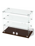 Витрина настольная, 2 полки, 600×300×500 мм, ЛДСП, стекло, цвет венге - Фото 3