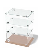 Витрина настольная, 2 полки, 400×300×700 мм, ЛДСП, стекло, цвет дуб сонома 10120618