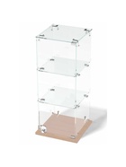 Витрина настольная, 2 полки, 300×300×700 мм, ЛДСП, стекло, цвет дуб сонома  (артикул 10120627)  большой выбор товаров оптом и в розницу по низким ценам с доставкой