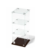 Витрина настольная, 2 полки, 300×300×700 мм, ЛДСП, стекло, цвет венге 10120628