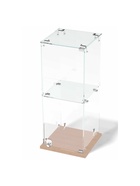 Витрина настольная, 1 полка, 300×300×700 мм, ЛДСП, стекло, цвет дуб сонома 10120632