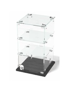 Витрина настольная, 2 полки, 300×300×500 мм, ЛДСП, стекло, серая - Фото 2