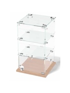 Витрина настольная, 2 полки, 300×300×500 мм, ЛДСП, стекло, цвет дуб сонома - Фото 3