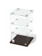 Витрина настольная, 2 полки, 300×300×500 мм, ЛДСП, стекло, цвет венге 10120637