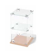 Витрина настольная, 1 полка, 300×300×500 мм, ЛДСП, стекло, цвет дуб сонома  (артикул 10120641)  большой выбор товаров оптом и в розницу по низким ценам с доставкой