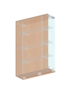 Витрина настенная, 3 полки, 840×220×900 мм, ЛДСП, стекло цвет дуб сонома - Фото 3