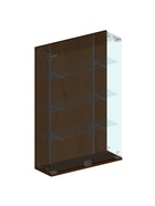 Витрина настенная, 3 полки, 840×220×900 мм, ЛДСП, стекло цвет венге - Фото 2