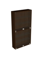 Витрина настенная, 5 полок, 700×200×1300 мм, ЛДСП, стекло, цвет венге  (артикул 10120651)  большой выбор товаров оптом и в розницу по низким ценам с доставкой