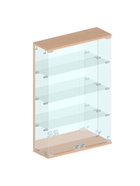 Витрина настенная, 3 полки, 600×200×900 мм, ЛДСП, стекло цвет дуб сонома - Фото 3