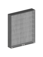 Витрина настенная, 6 полок, 1000×200×1200 мм, ЛДСП, стекло, серая - Фото 2