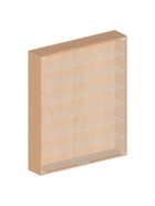 Витрина настенная, 6 полок, 1000×200×1200 мм, ЛДСП, стекло, цвет дуб сонома - Фото 2