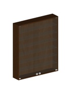 Витрина настенная, 6 полок, 1000×200×1200 мм, ЛДСП, стекло, цвет венге  (артикул 10120659)  большой выбор товаров оптом и в розницу по низким ценам с доставкой