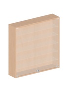 Витрина настенная, 5 полок, 900×200×900 мм, ЛДСП, стекло цвет дуб сонома 10120667