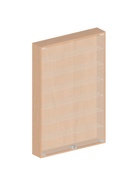 Витрина настенная, 6 полок, 800×200×1200 мм, ЛДСП, стекло, цвет дуб сонома 10120672