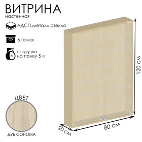 {{photo.Alt || photo.Description || 'Витрина настенная, 6 полок, 800×200×1200, ЛДСП, стекло цвет дуб сонома'}}