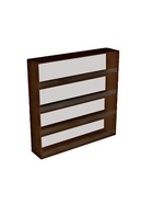 Витрина настенная, 4 полки, 1200×250×1300 мм, ЛДСП, стекло, цвет венге  (артикул 10120677)  большой выбор товаров оптом и в розницу по низким ценам с доставкой
