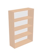 Витрина настенная, 3 полки, 900×300×1300, ЛДСП, цвет дуб сонома 10120681