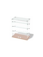 Витрина настольная, 3 наклонные полки, 600×300×700 мм, ЛДСП, стекло, цвет дуб сонома 10122866