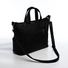 Сумка-тоут на молнии, цвет чёрный - фото 23096287