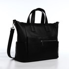 Сумка-тоут на молнии, цвет чёрный - фото 23096288