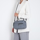 Сумка-саквояж на молнии, цвет серый - фото 23254420