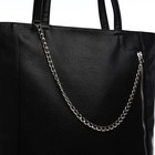 Сумка-шопер на молнии, цвет чёрный - фото 23096344